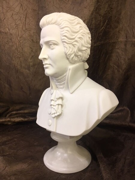Mozart Wolfgang Amadeus Bust statue marble composer sculpture